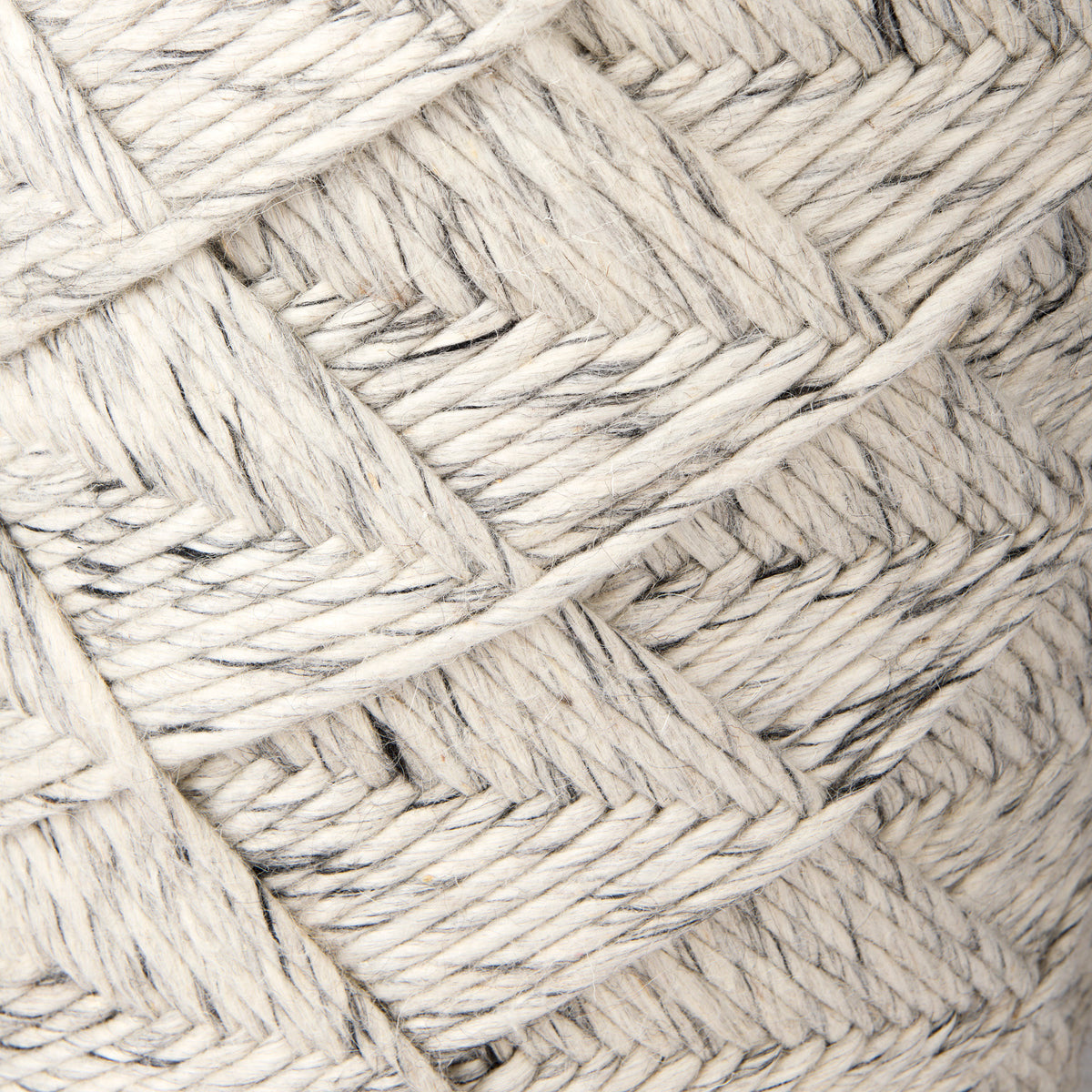 Esfera Beige Chevron Woven Round Pouf - Ornate Home