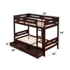 Esin Espresso Bunk Bed - Ornate Home