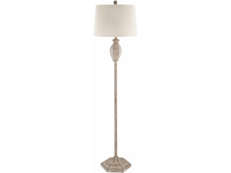 Esmeralda Resin Gray & Beige Floor Lamp - Ornate Home