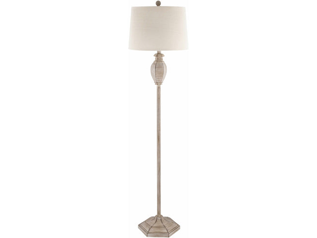 Esmeralda Resin Gray & Beige Floor Lamp - Ornate Home