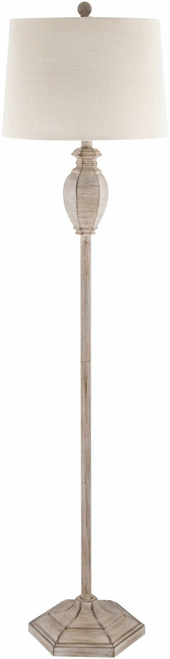 Esmeralda Resin Gray & Beige Floor Lamp - Ornate Home