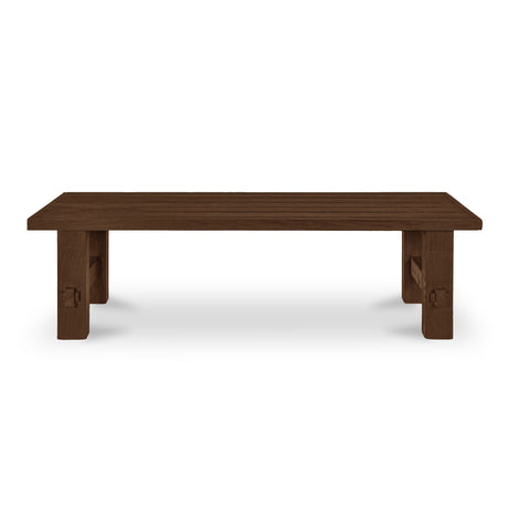 Esmond Brown Outdoor Dining Bench - Ornate Home