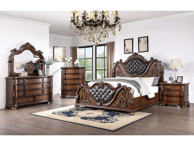 Esparanza Brown Cherry 4 Pc. Queen Bedroom Set - Ornate Home
