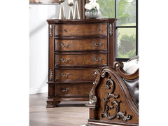Esparanza Brown Cherry 5 Pc. Queen Bedroom Set w/ Chest - Ornate Home