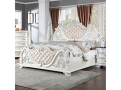 Esparanza Pearl White Eastern King Bed - Ornate Home
