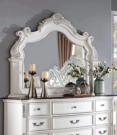 Esparanza Pearl White 5 Pc. Queen Bedroom Set w/ 2NS - Ornate Home