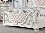 Esparanza Pearl White 5 Pc. Queen Bedroom Set w/ Chest - Ornate Home