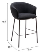 Essen Black & Bronze Barstool - Ornate Home
