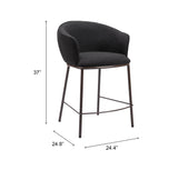 Essen Black & Bronze Counter Stool - Ornate Home