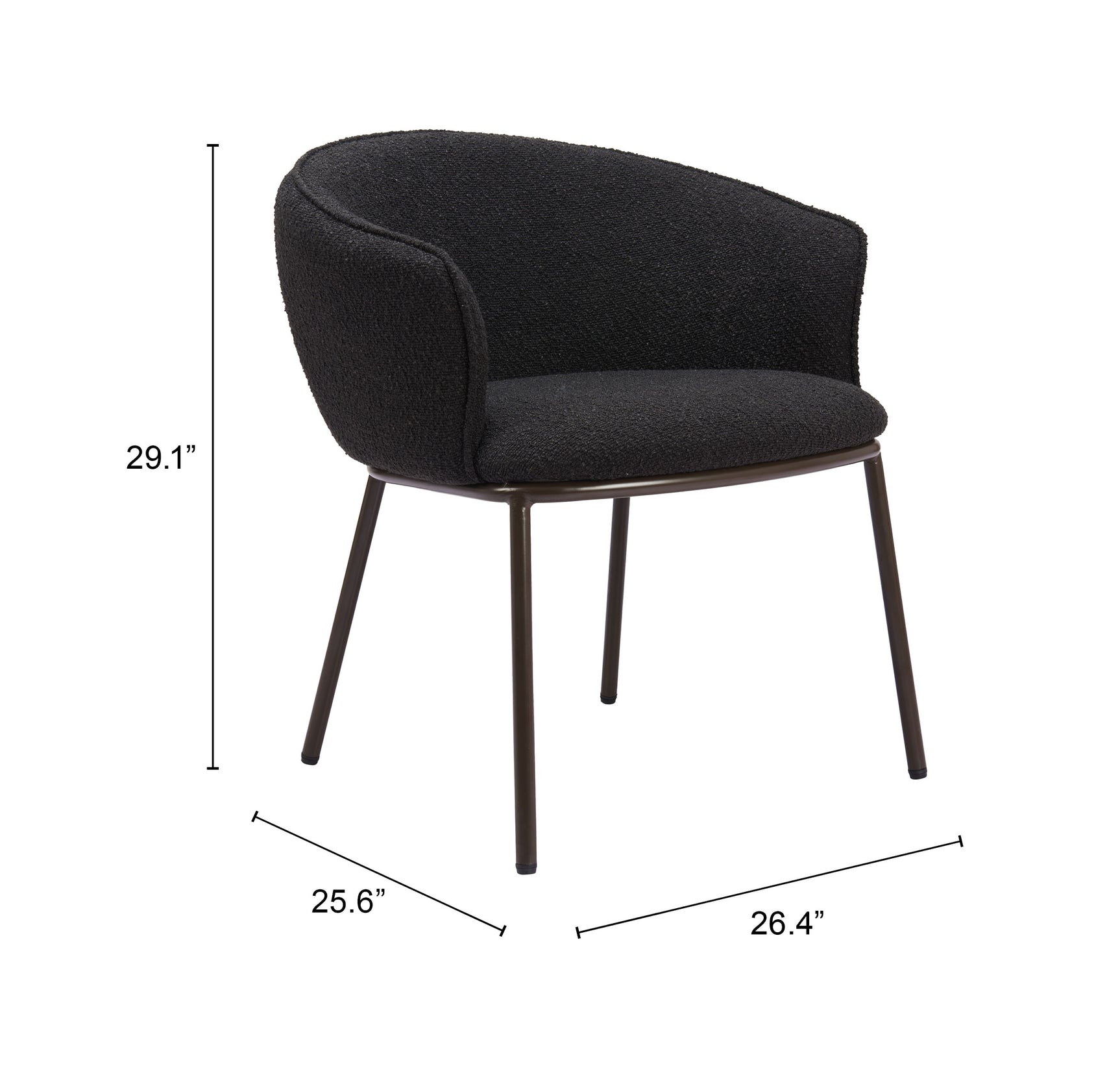 Essen Black & Bronze Dining Chair - Ornate Home