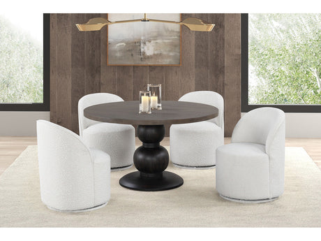 Essen Espresso Round 5 Piece Dining Set - Ornate Home