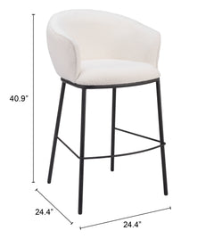 Essen Ivory Barstool - Ornate Home