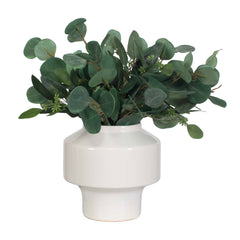 Essence Eucalyptus Green/White Accent & Vase - Ornate Home