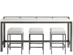 Essence Meringue Console Table w/ Stools - Ornate Home