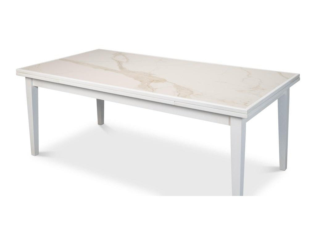 Essential Dining White Rect. Extension Dining Table - Ornate Home