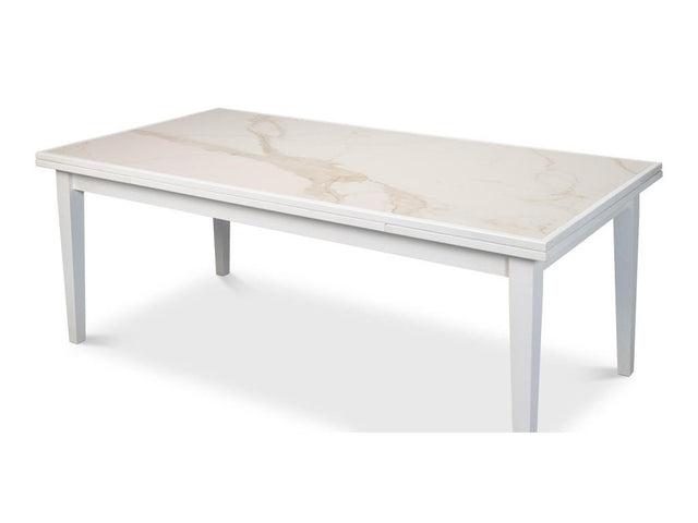 Essential Dining White Rect. Extension Dining Table - Ornate Home