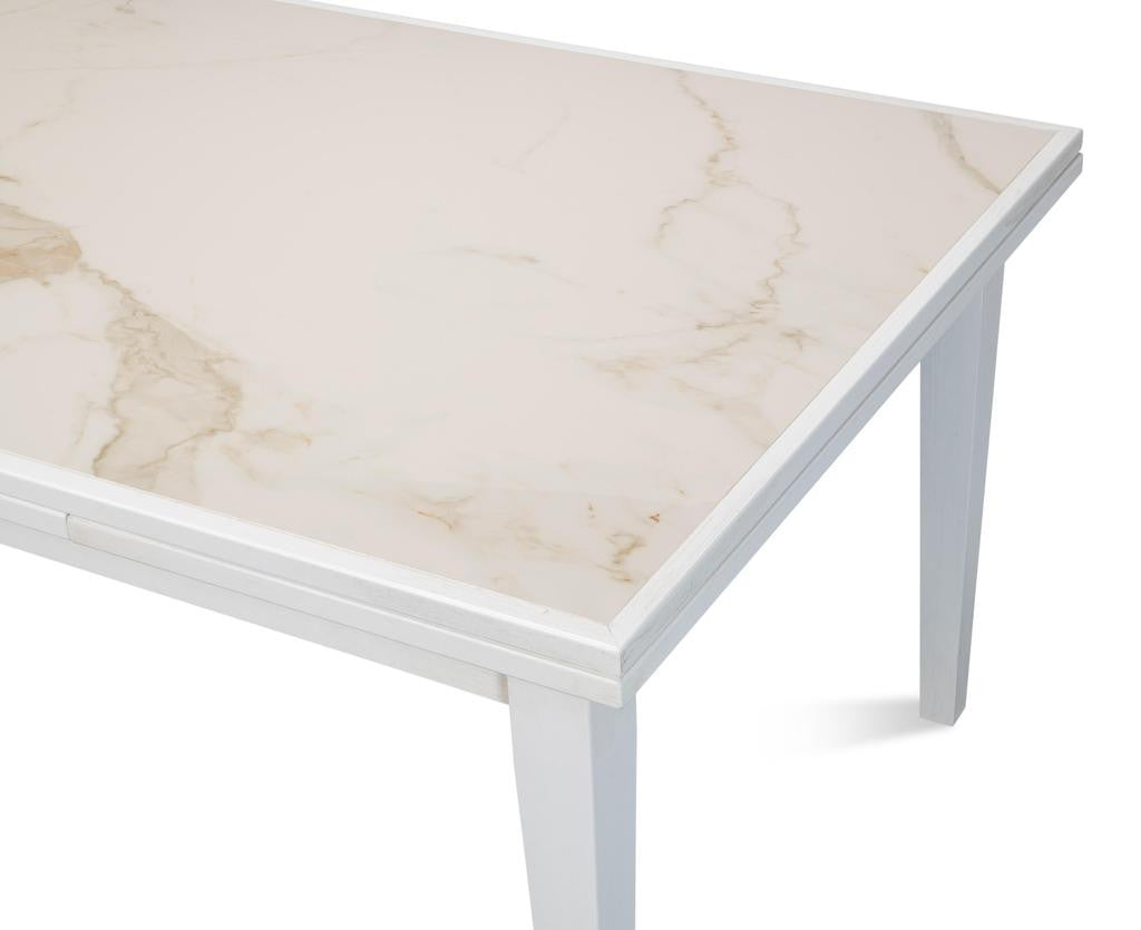Essential Dining White Rect. Extension Dining Table - Ornate Home