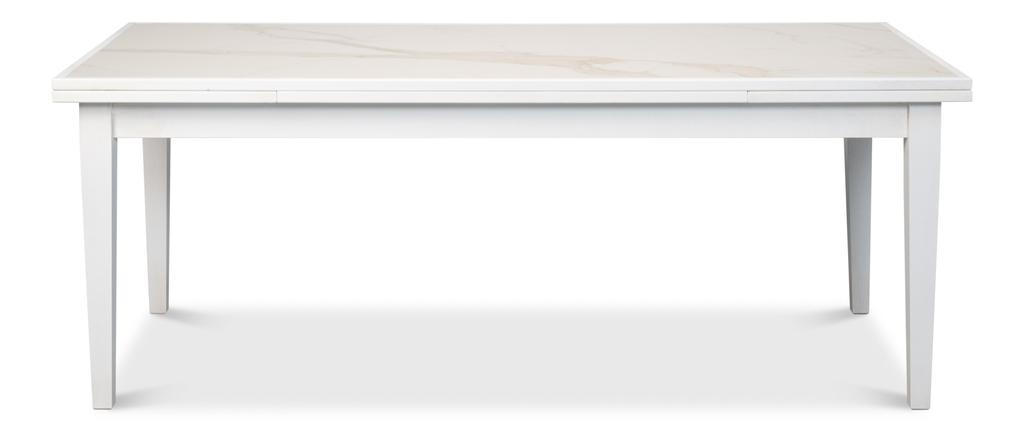Essential Dining White Rect. Extension Dining Table - Ornate Home