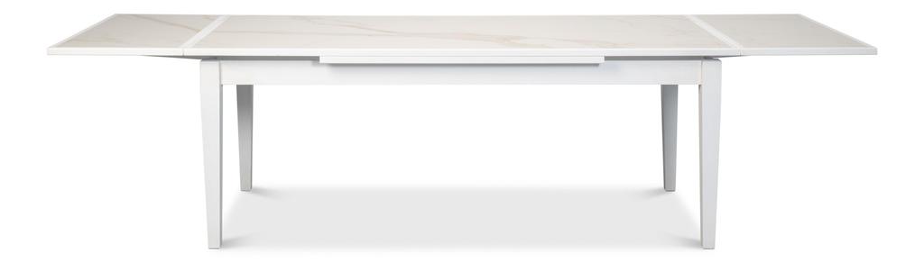 Essential Dining White Rect. Extension Dining Table - Ornate Home