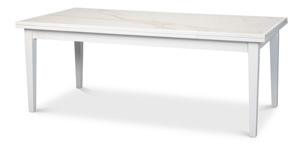 Essential Dining White Rect. Extension Dining Table - Ornate Home
