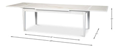 Essential Dining White Rect. Extension Dining Table - Ornate Home