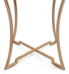 Essential Forms Gold Round Side Table - Ornate Home