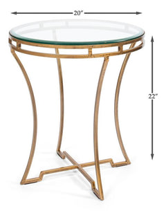 Essential Forms Gold Round Side Table - Ornate Home