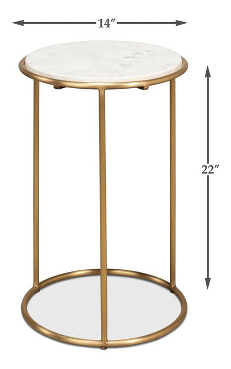 Essential Forms Gold Side Table - Ornate Home