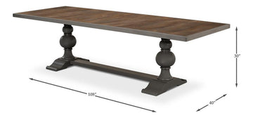 Essential Grey Rectangular Dining Table - Ornate Home