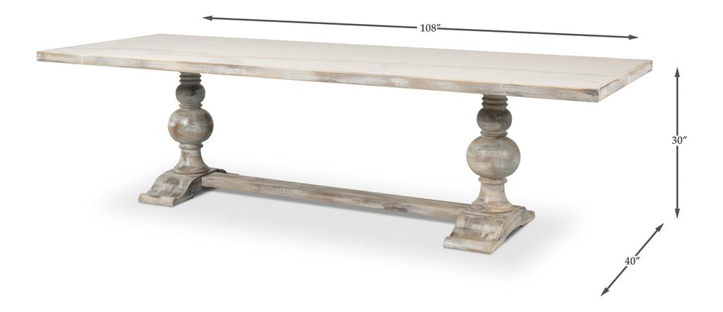 Essential Grey Rectangular Dining Table - Ornate Home