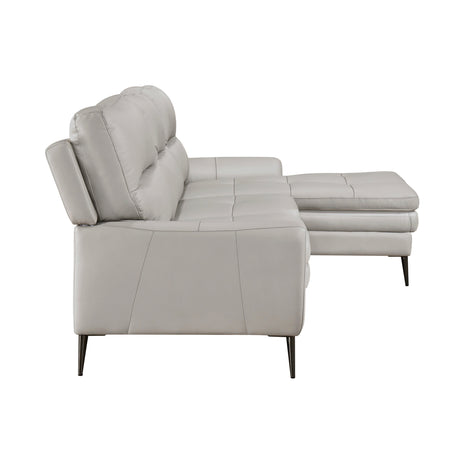 Essex Gray 2-Piece Sectional with Right Chaise - Ornate Home