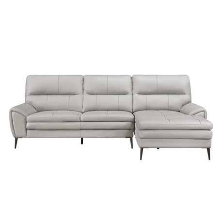 Essex Gray 2-Piece Sectional with Right Chaise - Ornate Home