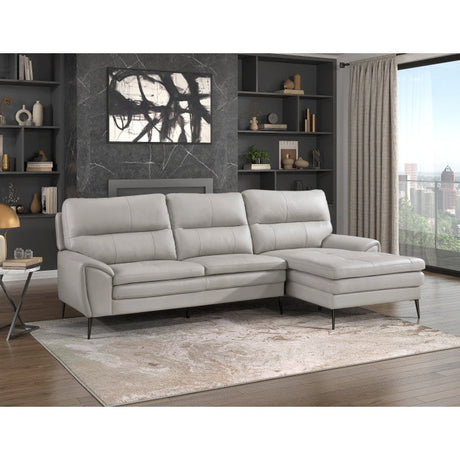 Essex Gray 2-Piece Sectional with Right Chaise - Ornate Home