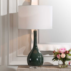Essex Green Glass Table Lamp - Ornate Home