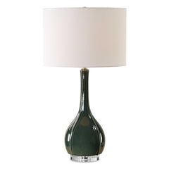 Essex Green Glass Table Lamp - Ornate Home