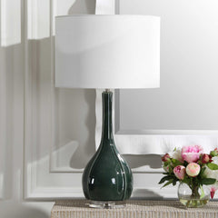 Essex Green Glass Table Lamp - Ornate Home