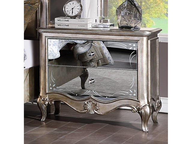 Esteban Antique Champagne Nightstand / 2 Drw. - Ornate Home