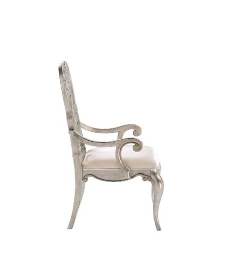 Esteban Ivory Velvet & Antique Champagne Dining Chair (Set of 2) - Ornate Home
