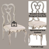 Esteban Ivory Velvet & Antique Champagne Side Chair (Set of 2) - Ornate Home