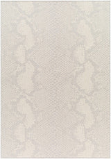 Estee Cream Snake-Patterned Outdoor Area Rug - Clearance - Ornate Home