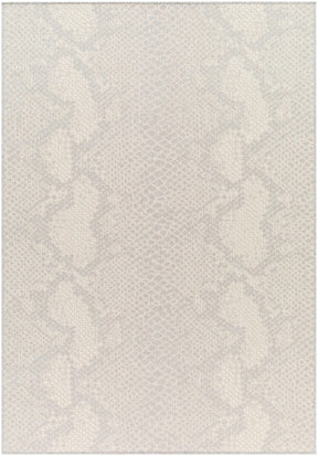Estee Cream Snake-Patterned Outdoor Area Rug - Clearance - Ornate Home