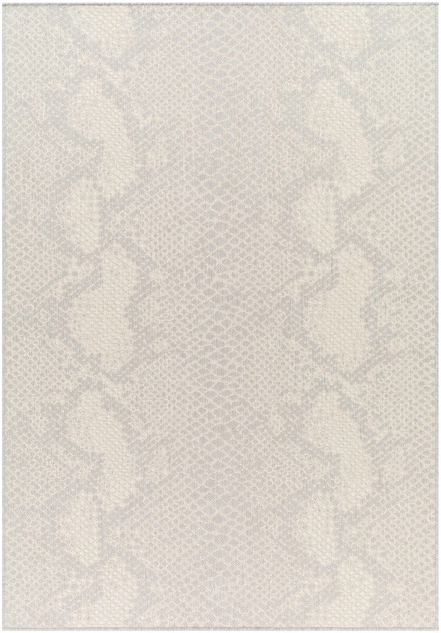 Estee Cream Snake-Patterned Outdoor Area Rug - Clearance - Ornate Home