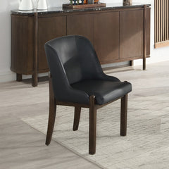 Estella Black/Walnut Side Chair (Set of 2) - Ornate Home