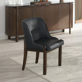 Estella Black/Walnut Side Chair (Set of 2) - Ornate Home