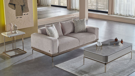 Estella Mondero Cream Loveseat - Ornate Home