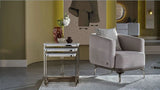 Estella Polished Gold/White Nesting Tables (Set of 3) - Ornate Home