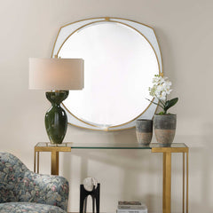 Estella White Round Mirror - Ornate Home