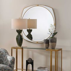 Estella White Round Mirror - Ornate Home