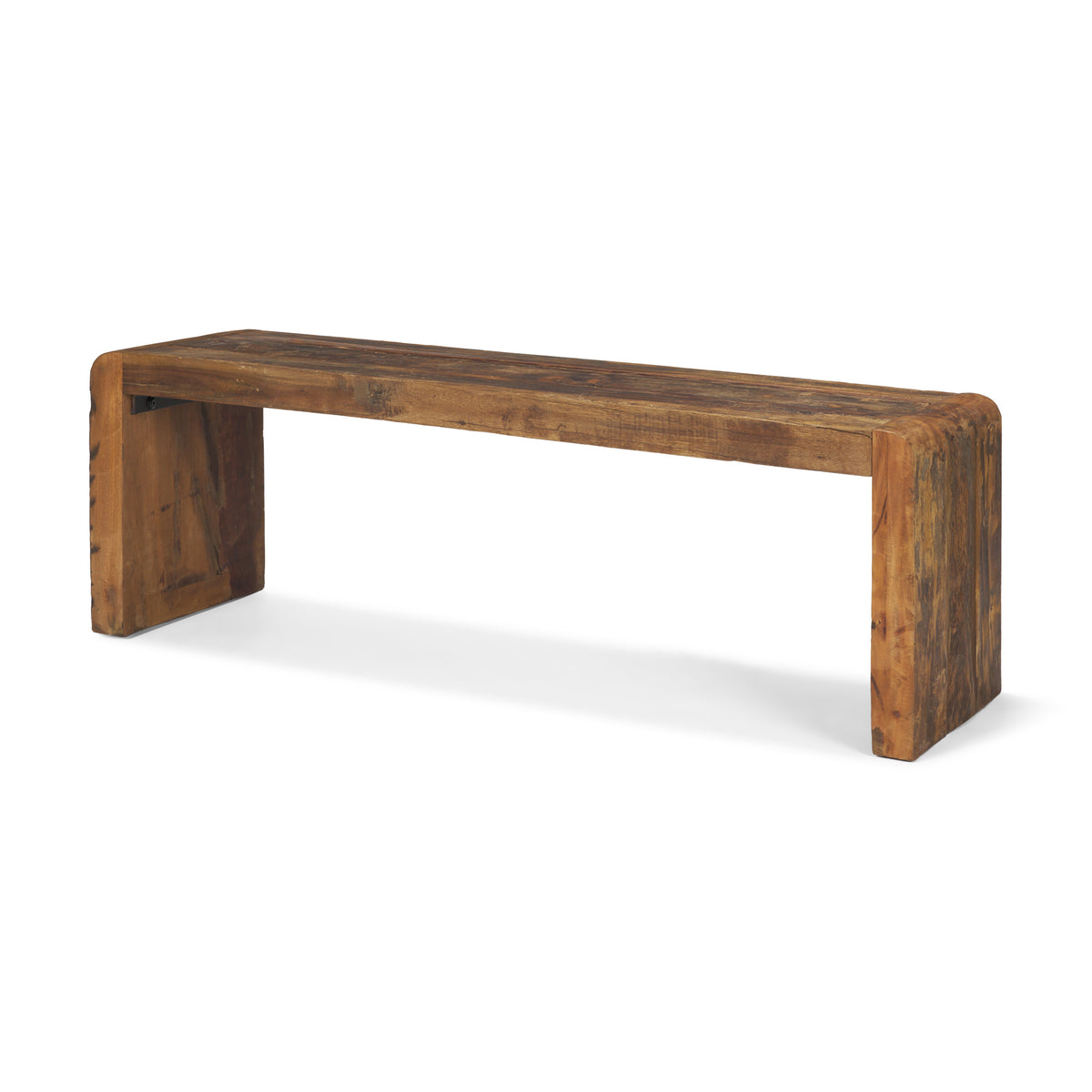 Estelle Brown Rustic Reclaimed Wood Bench - Ornate Home