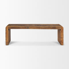 Estelle Brown Rustic Reclaimed Wood Bench